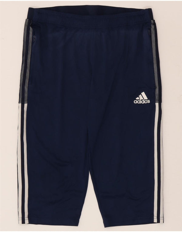 Adidas Mens Aeroready Bermuda Sport Shorts Grande Poliéster Azul Marinho
