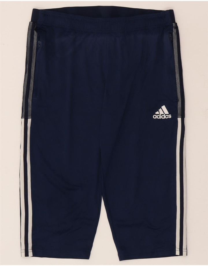 Adidas Mens Aeroready Bermuda Sport Shorts Grande Poliéster Azul Marinho