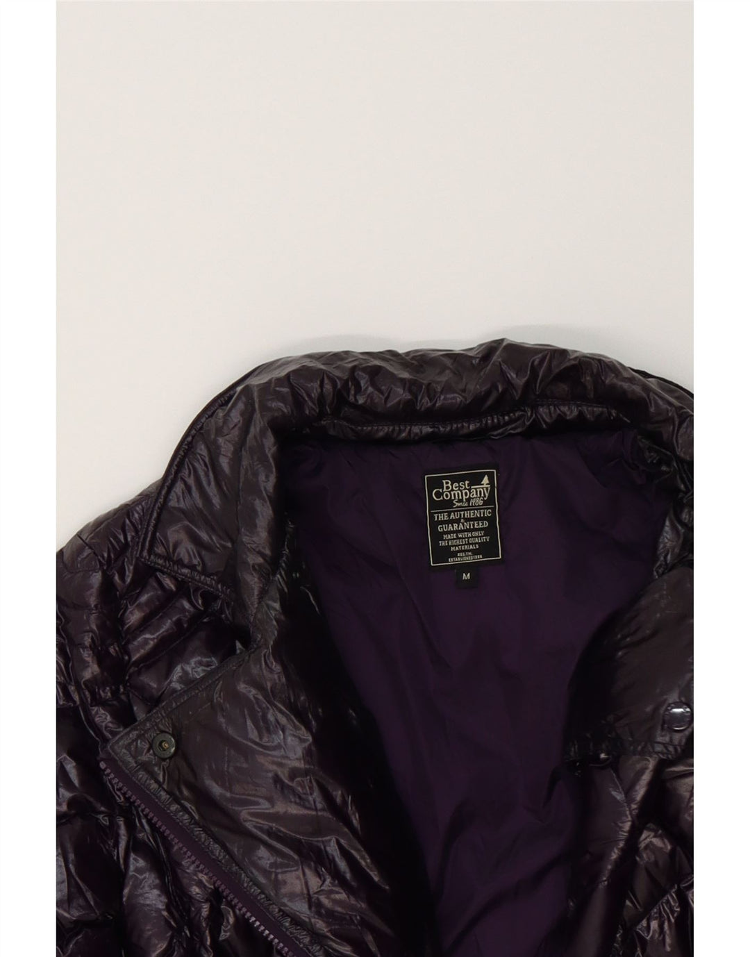 BEST COMPANY Womens Padded Jacket UK 14 Medium Purple Nylon Vintage Best Company and Second-Hand Best Company from Messina Hembry 