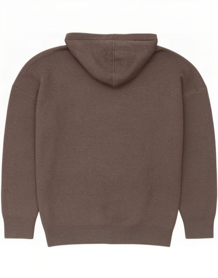 Zara Suéter masculino com capuz e viscose cinza médio