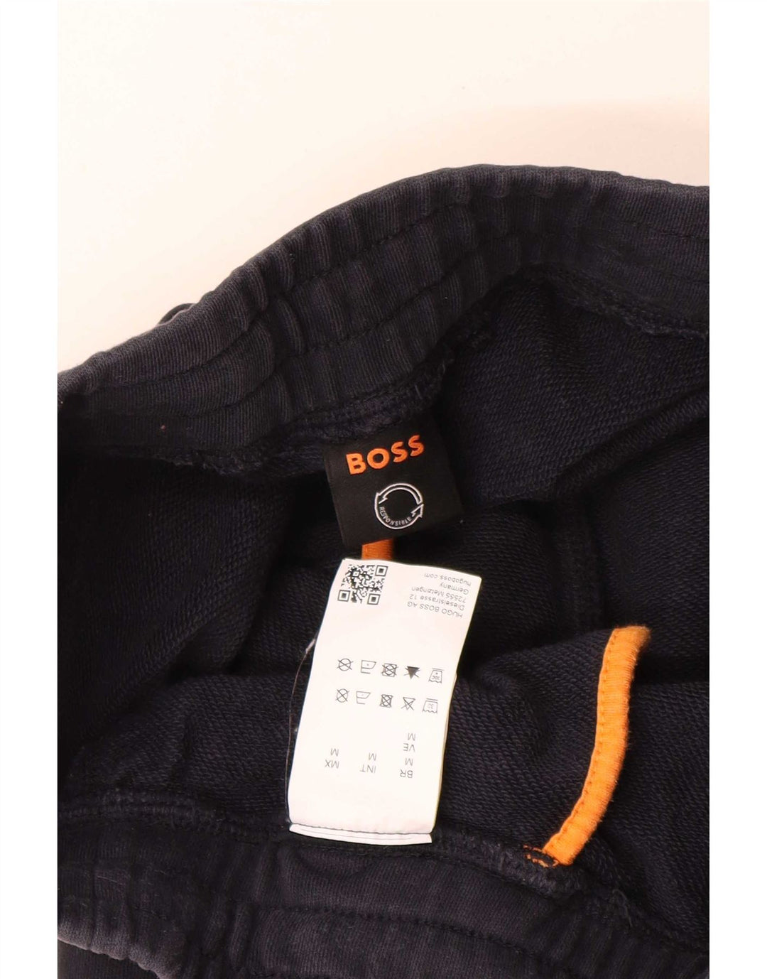 Hugo Boss Mens Sport Shorts Médio Azul Marinho Algodão
