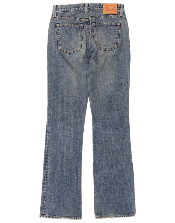Replay Womens Bootcut Jeans W26 L32 Blue Cotton