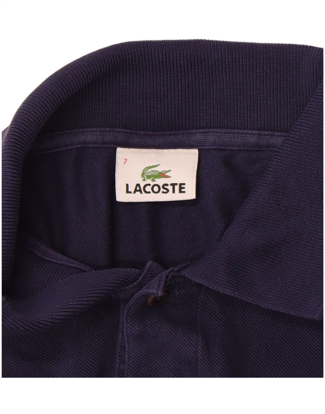 Camisa polo masculina Lacoste tamanho 7 2XL azul marinho