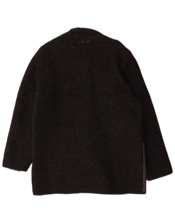 Jaqueta Blazer Feminina Vintage com 5 Botões Gráfico Reino Unido 16 Grande Cinza