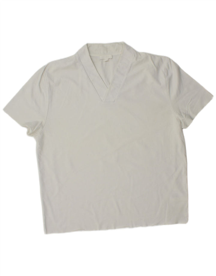 Camiseta masculina Cos Top médio algodão branco