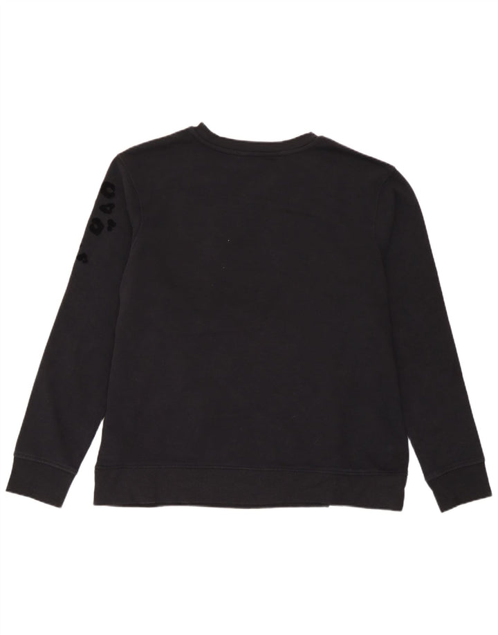 Suéter feminino Marks & Spencer UK 14 médio preto com estampa animal