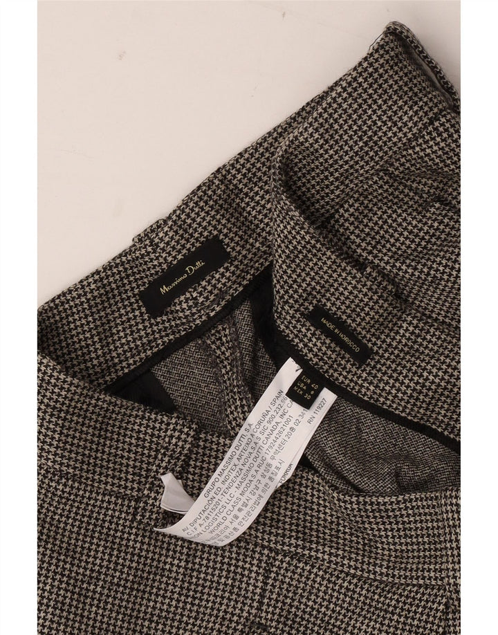 Calças cortadas femininas MASSIMO DUTTI EU 40 Médio W30 L25 Cinza