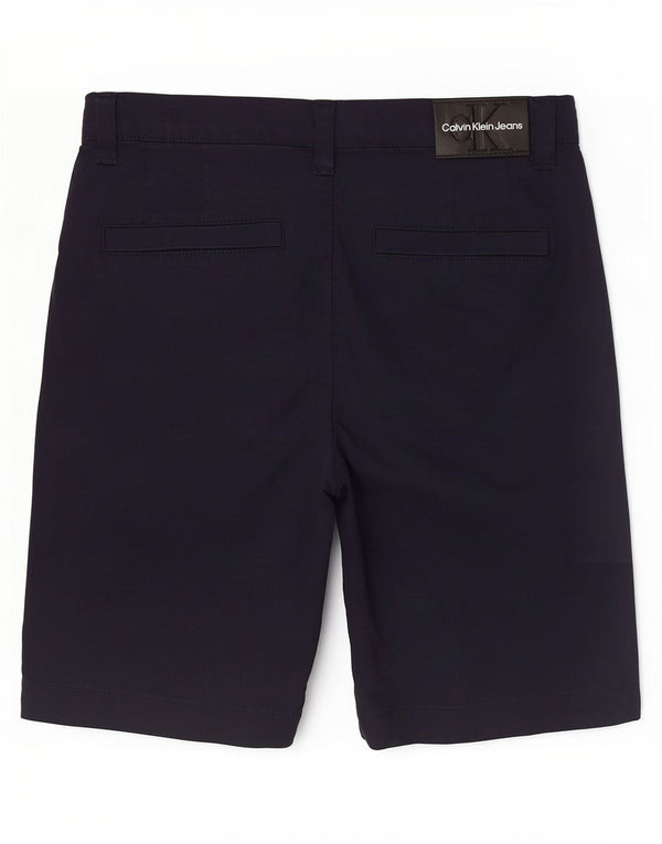Calvin Klein Mens Chino Shorts Pequeno W30 Azul Marinho Algodão
