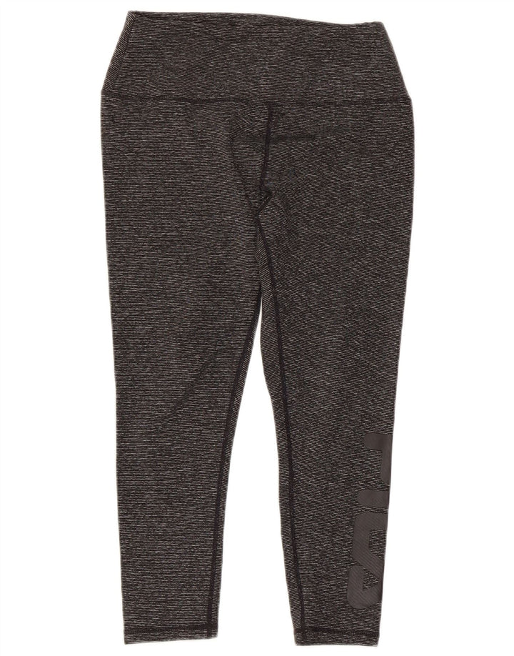 Leggings capri femininas FILA UK 10 poliéster listrado cinza pequeno