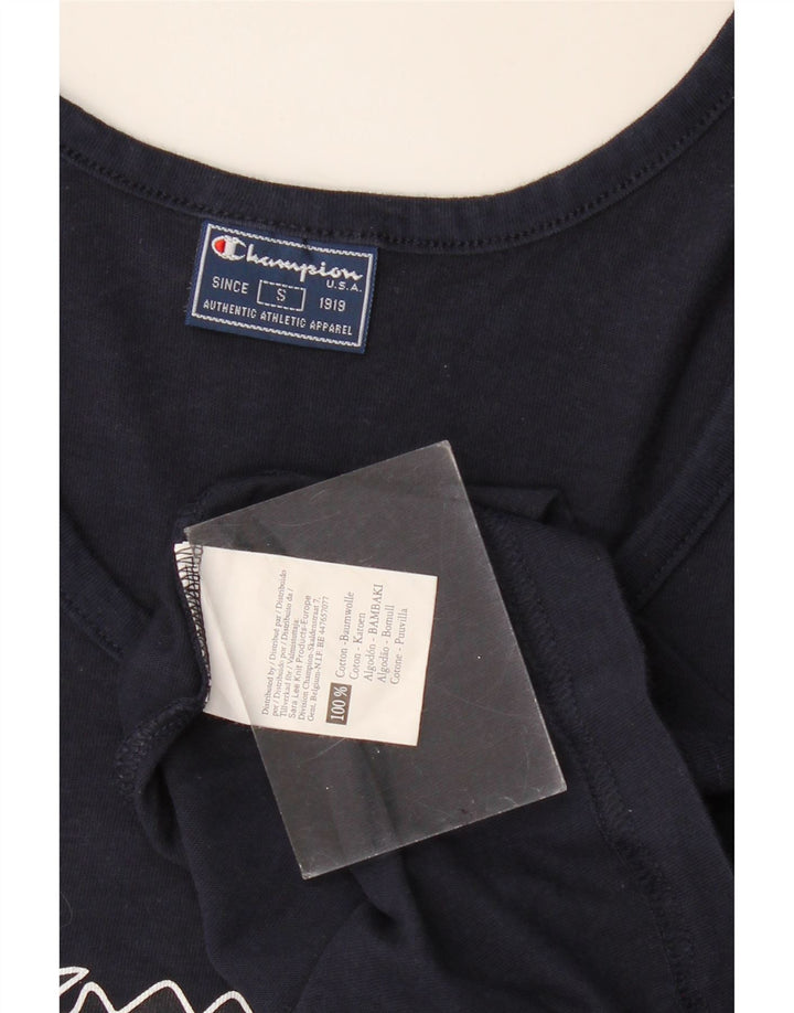 Colete gráfico masculino Champion pequeno algodão azul marinho