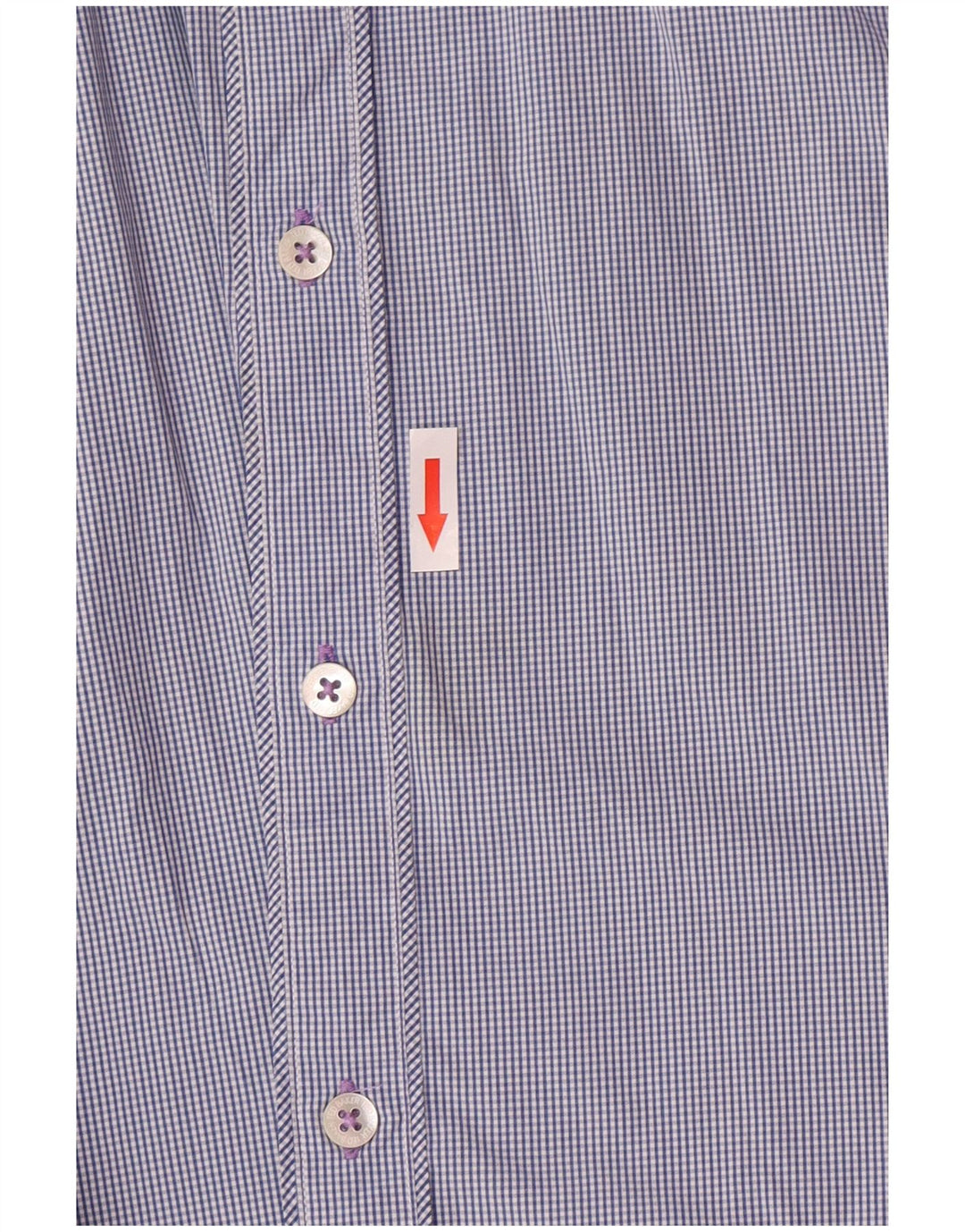 Camisa masculina Ted Baker tamanho 6 2XL xadrez azul marinho