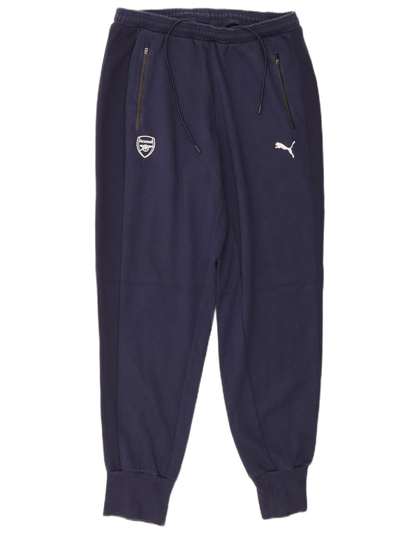 Puma Mens Arsenal Calças de treino Joggers grandes algodão azul marinho