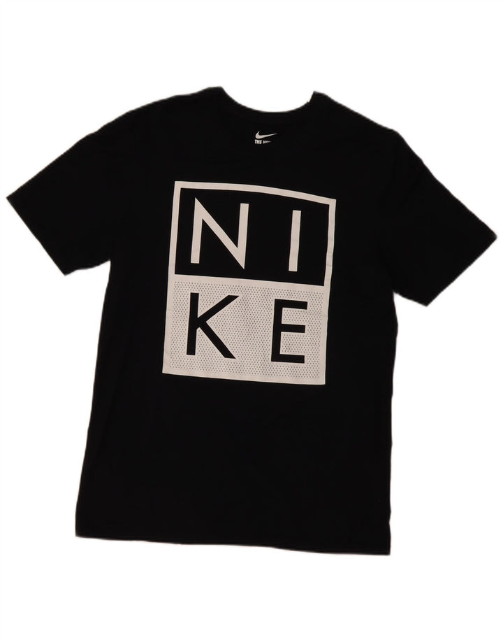 Camiseta Nike masculina gráfica Top médio algodão preto