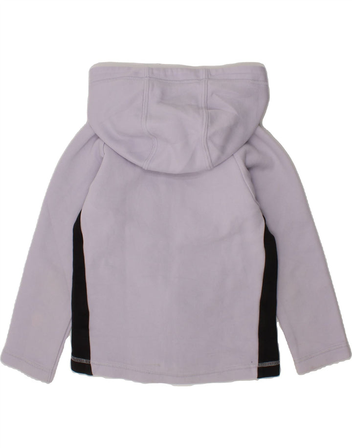 PUMA Girls Zip Hoodie Sweater 5-6 Years Purple Colourblock Cotton Vintage Puma and Second-Hand Puma from Messina Hembry 