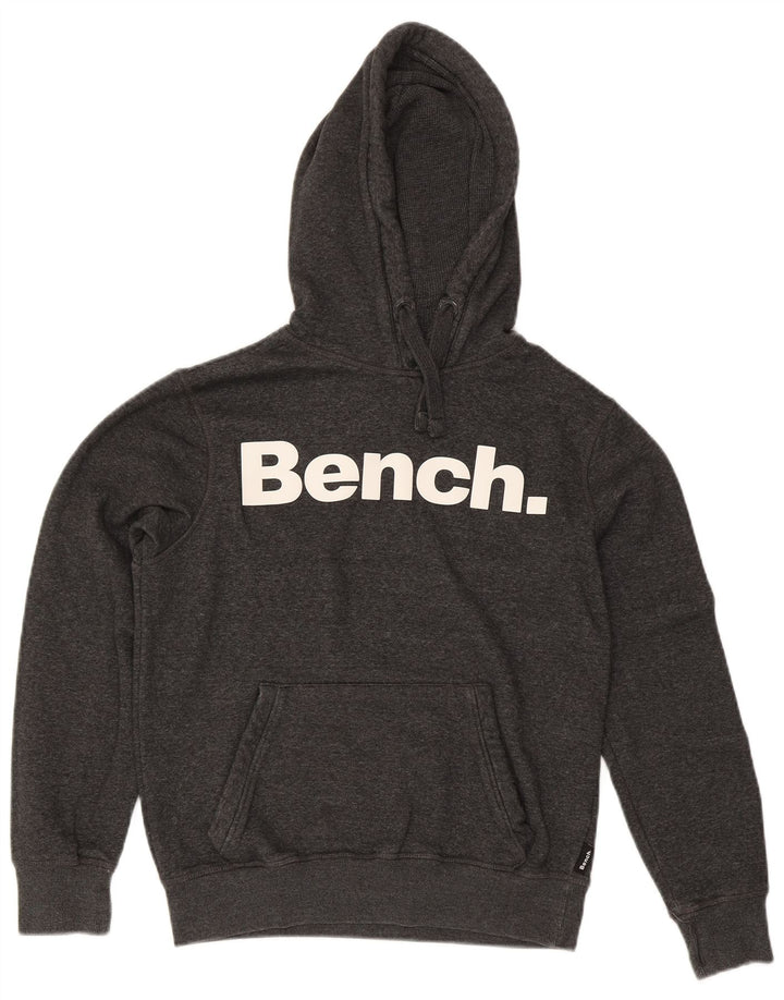 Suéter masculino com capuz gráfico BENCH pequeno algodão cinza
