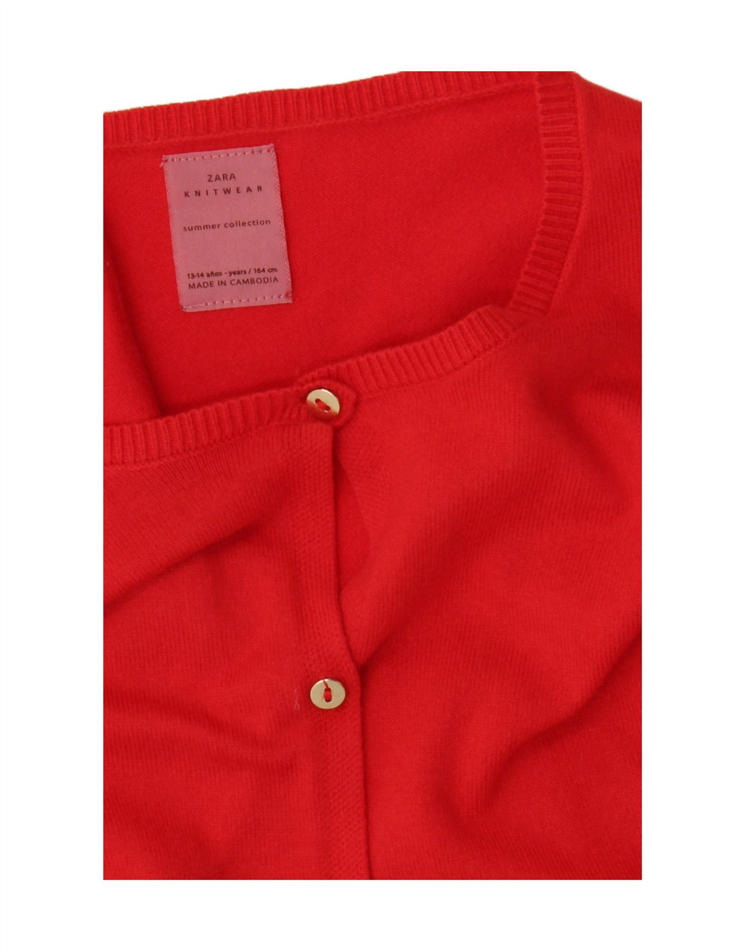 Suéter cardigã feminino Zara 13-14 anos vermelho