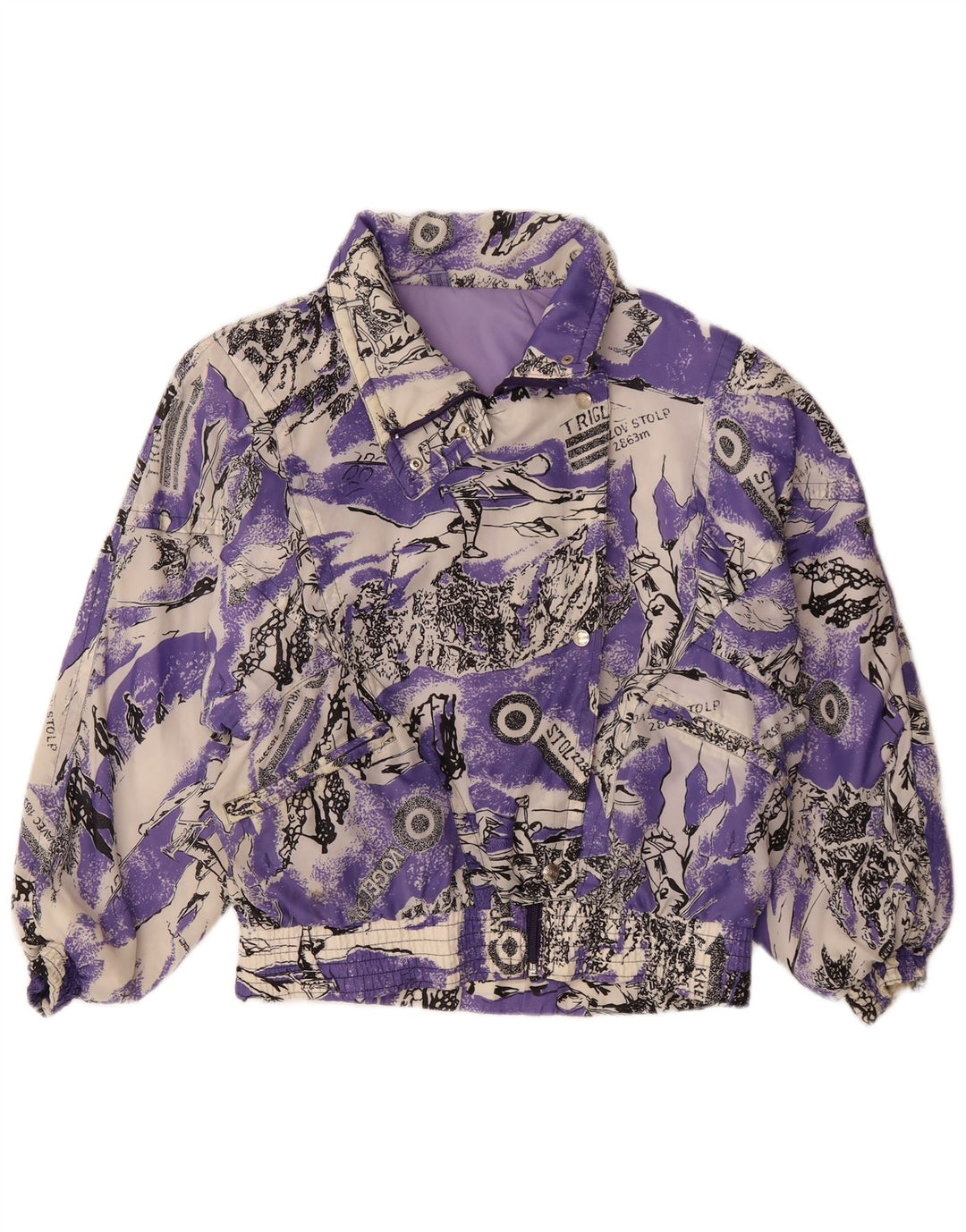 Jaqueta de esqui feminina YASSA UK 18 XL roxo colorblock