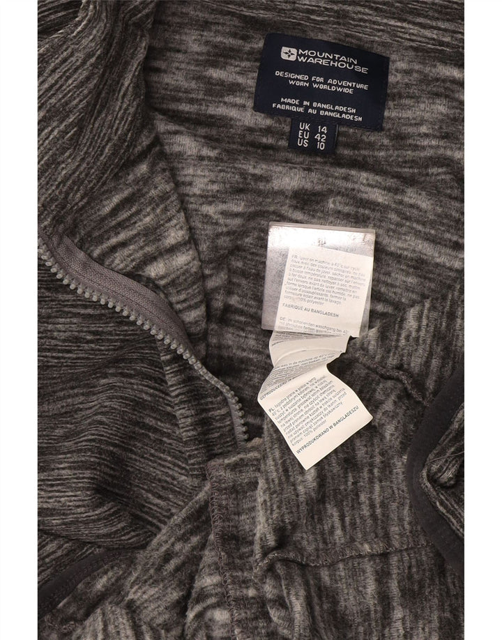 Grande poliéster manchado cinzento Reino Unido do revestimento do velo das mulheres do armazém da montanha