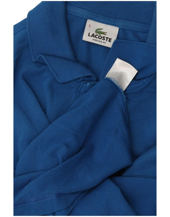 Camisa polo masculina LACOSTE tamanho 5 grande algodão azul