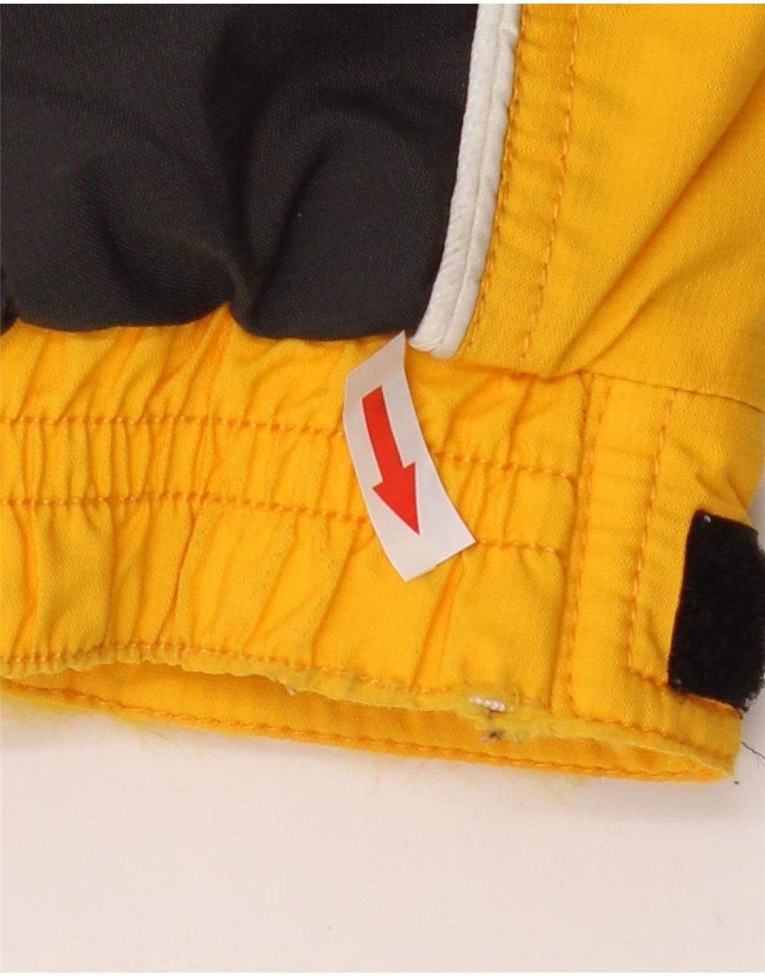 Jaqueta de esqui impermeável masculina vintage IT 48 Colorblock amarelo médio