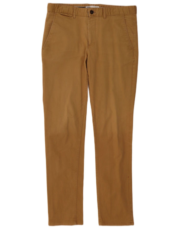 Zara Mens Slim Chino Calças EU 40 Médio W31 L31 Bege