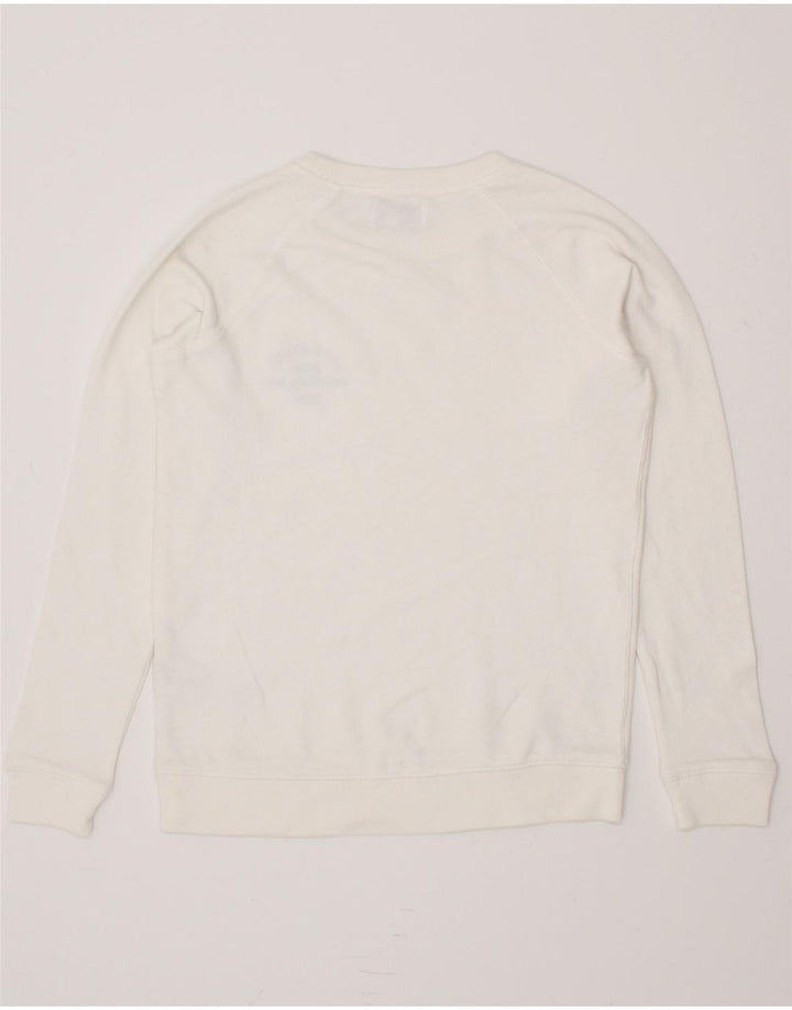 JACK WILLS Womens Sweatshirt Jumper UK 6 XS White Cotton Vintage Jack Wills and Second-Hand Jack Wills from Messina Hembry 