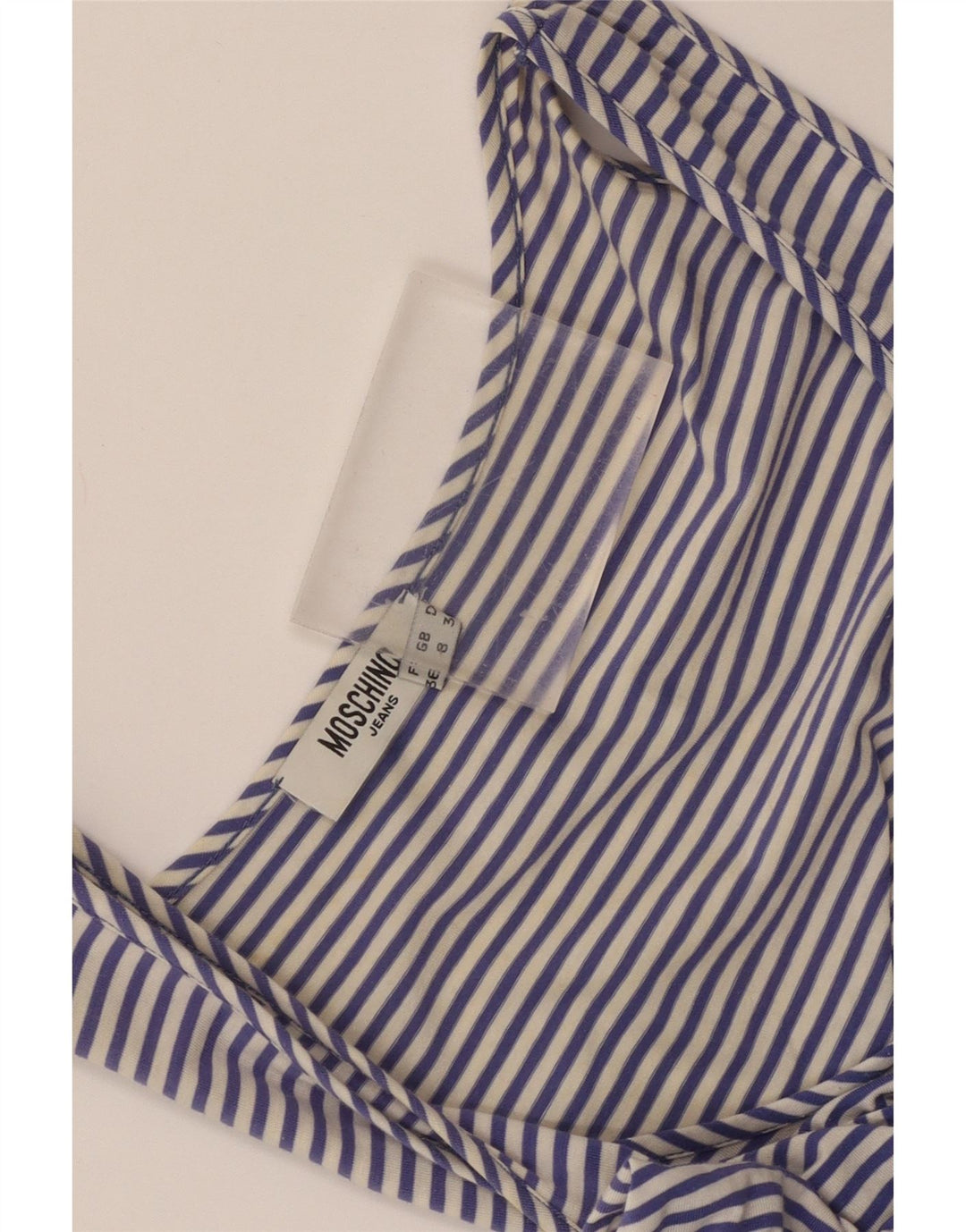 Vestido de verão feminino Moschino Reino Unido 8 pequeno azul floral