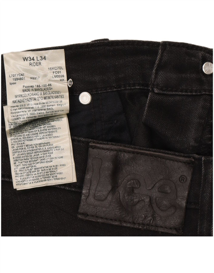 Lee Mens Slim Jeans W34 L34 Cinza Algodão