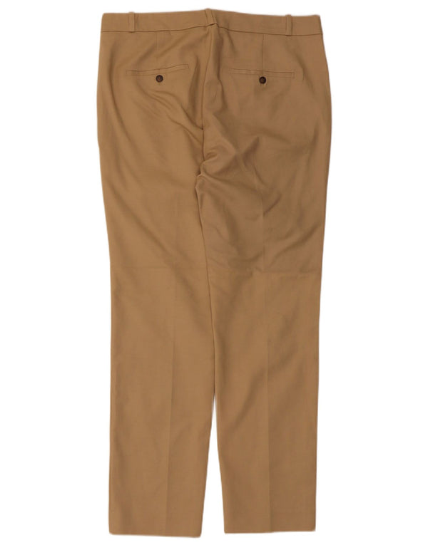 Calça Chino Reta Feminina Zara EU 40 Médio W30 L28 Algodão Bege