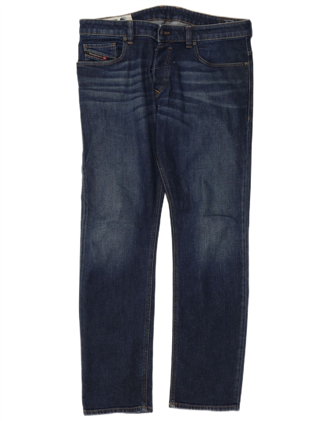 Diesel Mens D-Strukt Jeans retos W36 L32 algodão azul