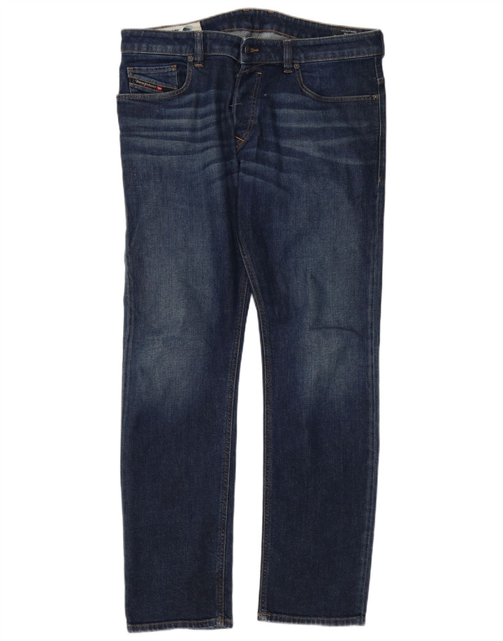 Diesel Mens D-Strukt Jeans retos W36 L32 algodão azul