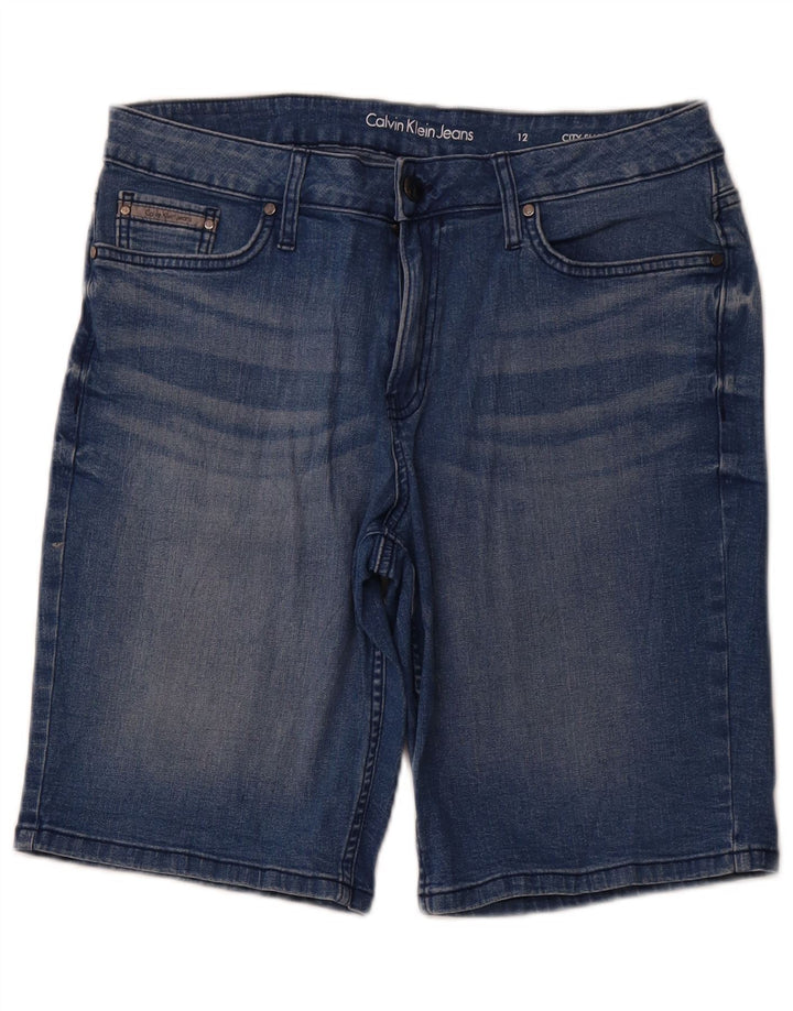 Shorts jeans feminino CALVIN KLEIN EUA 12 grande W32 algodão azul