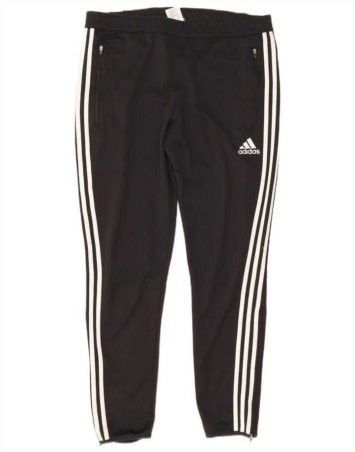 Calça de treino masculina Adidas Climacool grande preto colorblock poliéster