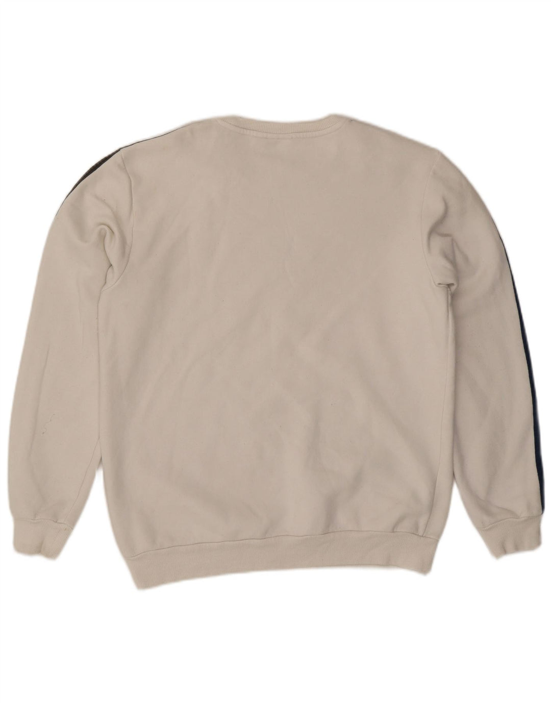 Adidas Mens Moletom Jumper Médio Algodão Branco