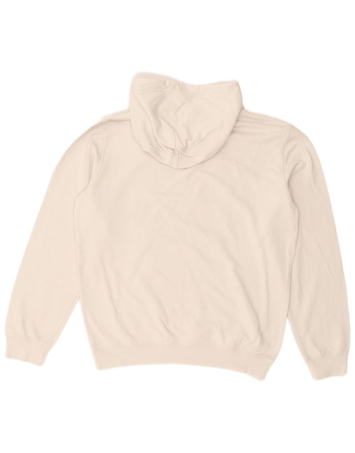 CHAMPION Suéter com capuz gráfico masculino médio branco