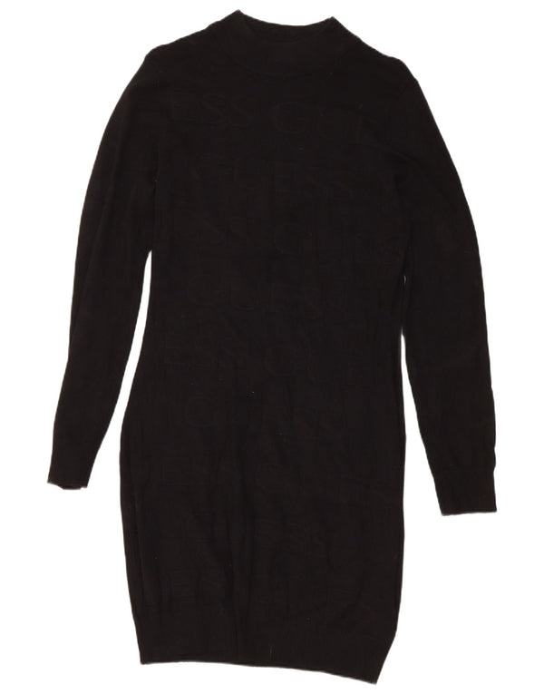 Vestido feminino Guess com estampa gráfica UK 12 médio preto viscose