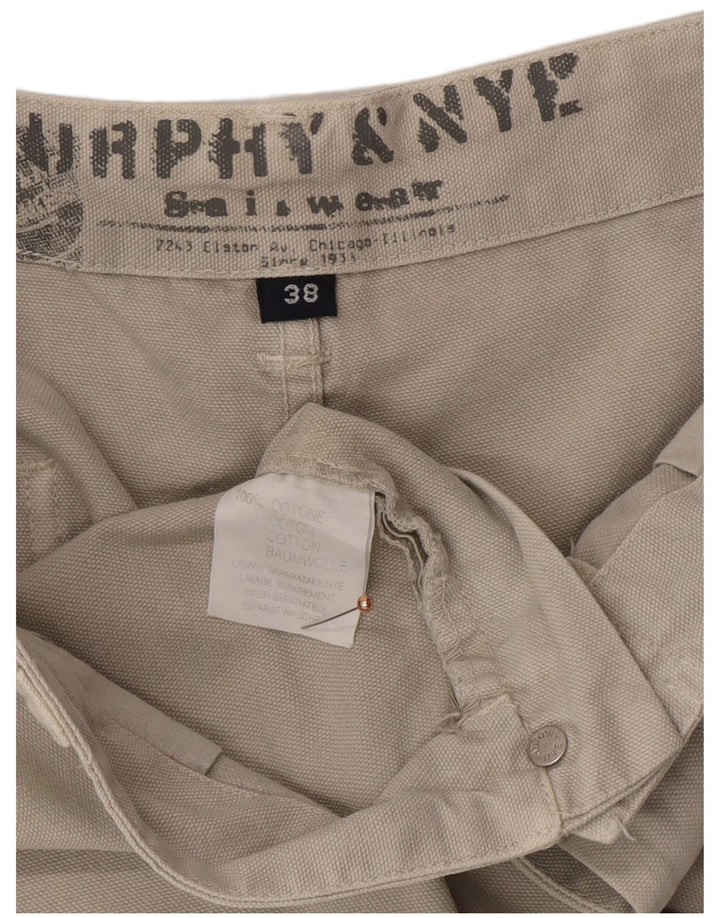 MURPHY & NYE Mens Cargo Shorts W38 XL Grey Cotton