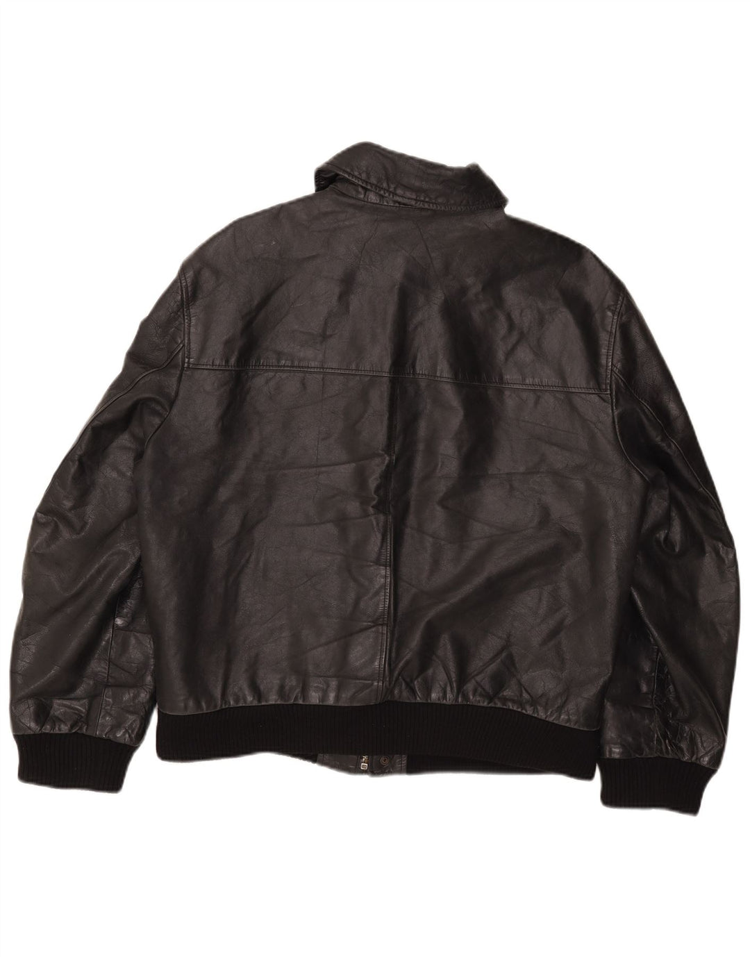 Jaqueta de couro masculina The Bridge IT 50 grande preta