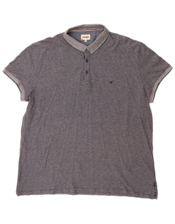 Camisa polo masculina Wrangler 3XL algodão azul marinho