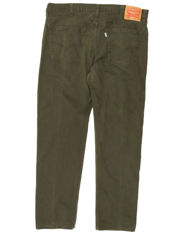 Calça casual masculina 502 cônica Levi's W38 L32 algodão verde