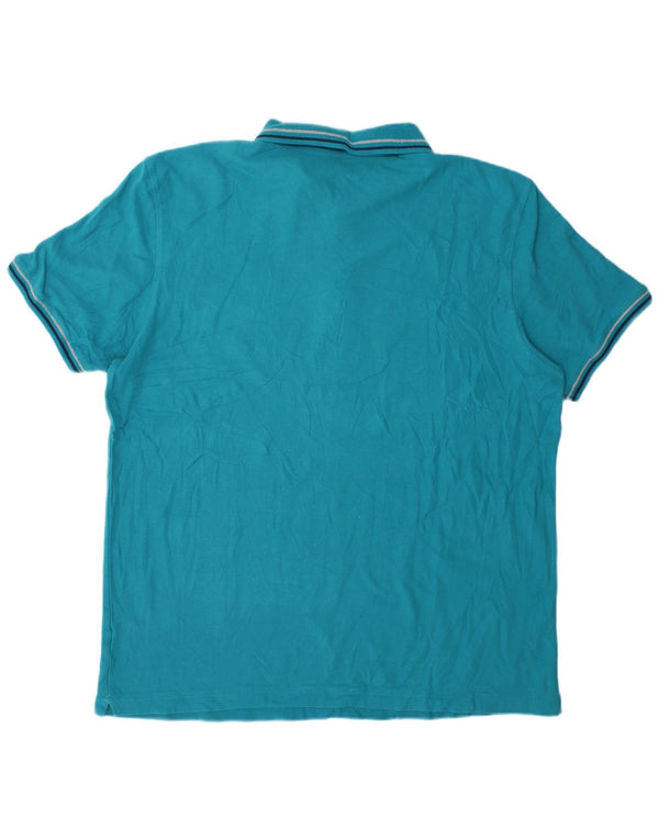 Camisa polo masculina Lotto 3XL listrada turquesa