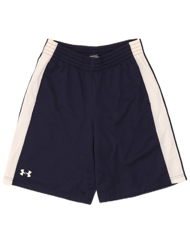 Under Armour Mens Sport Shorts Pequeno Azul Marinho Colourblock Poliéster
