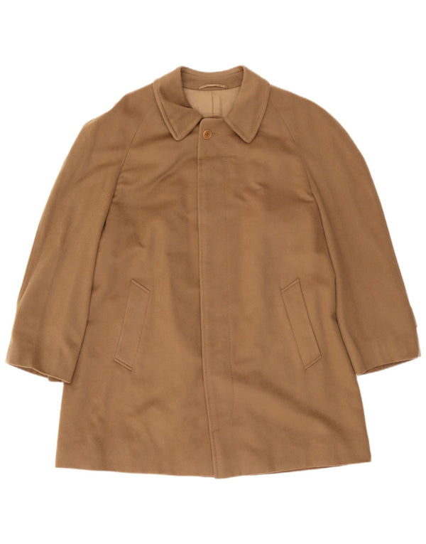 Sobretudo masculino vintage UK 40 grande caxemira bege