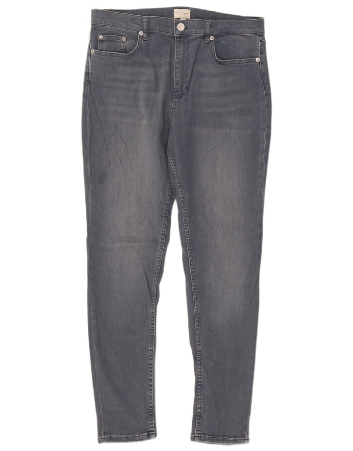 FRENCH CONNECTION Calça jeans feminina slim UK 16 grande W32 L29 algodão azul