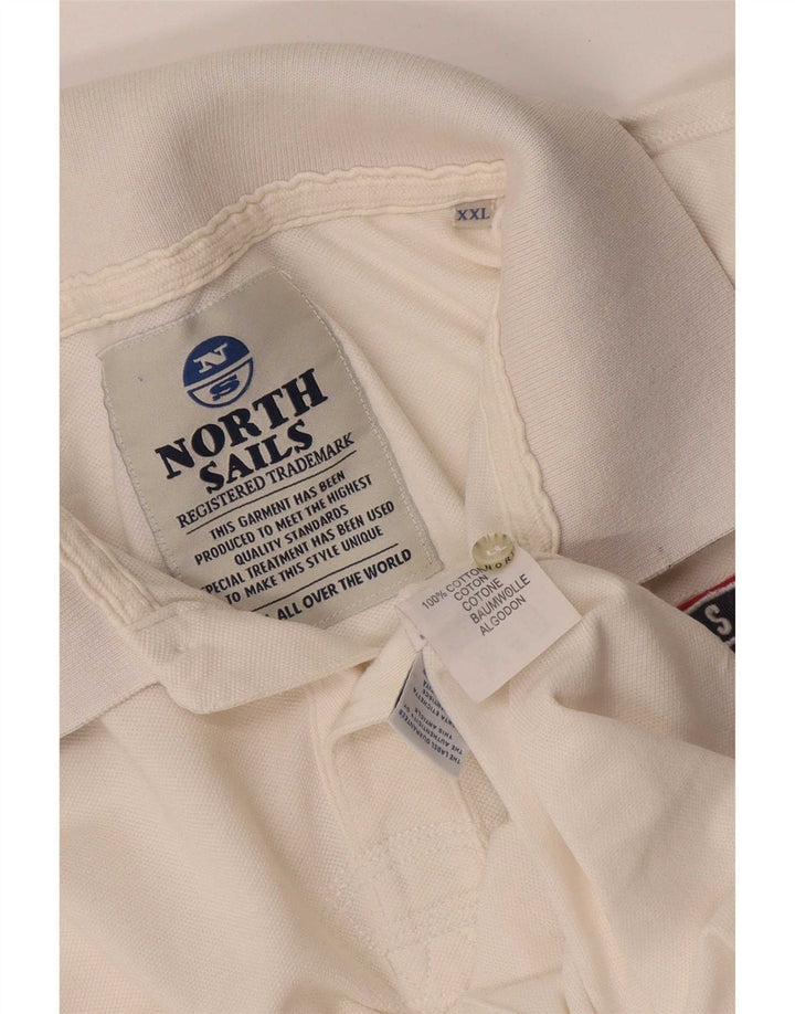 Camisa polo masculina North Sails 2XL algodão branco