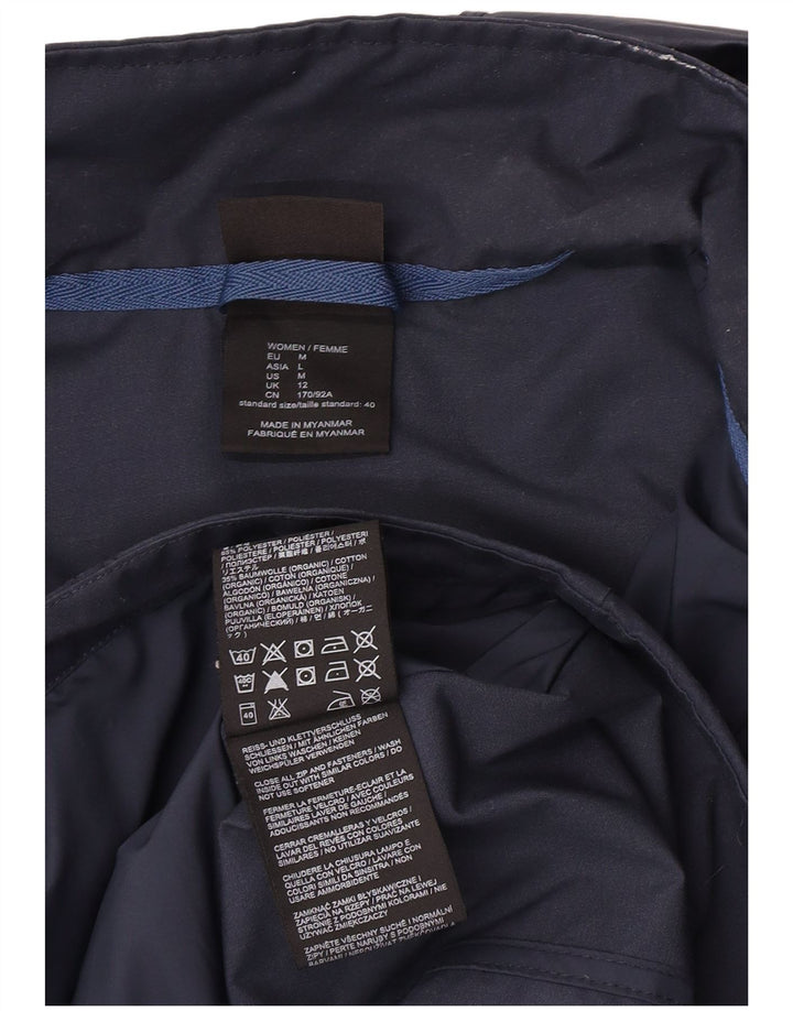 Jaqueta corta-vento feminina com capuz Jack Wolfskin Reino Unido 12 médio azul marinho