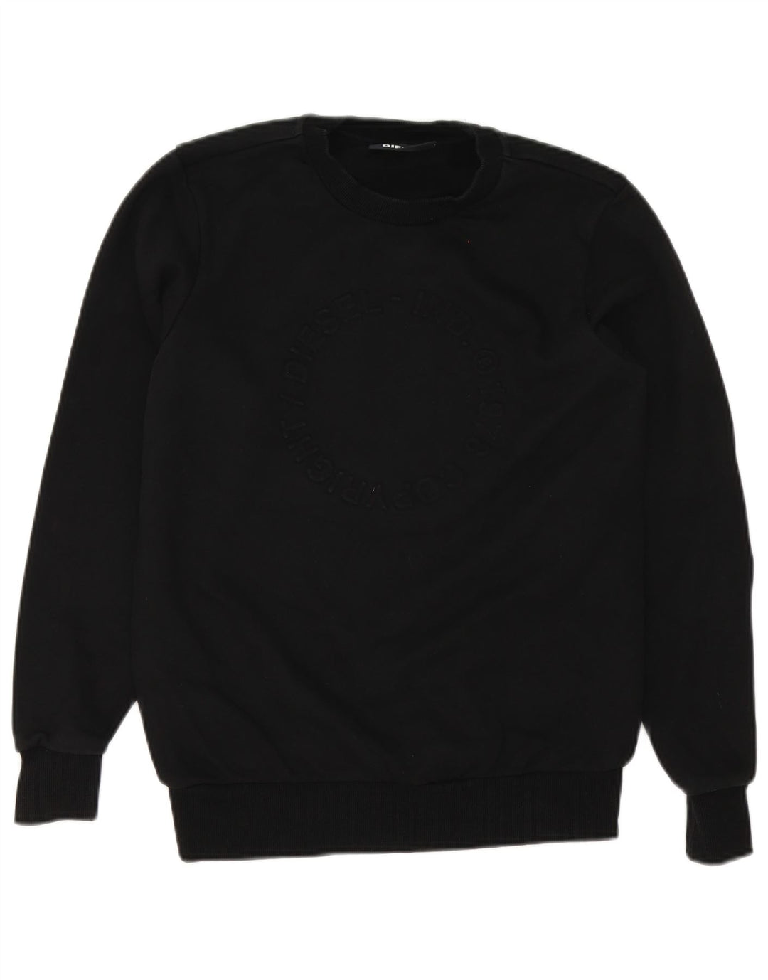 Diesel Mens Moletom Jumper XS Algodão Preto