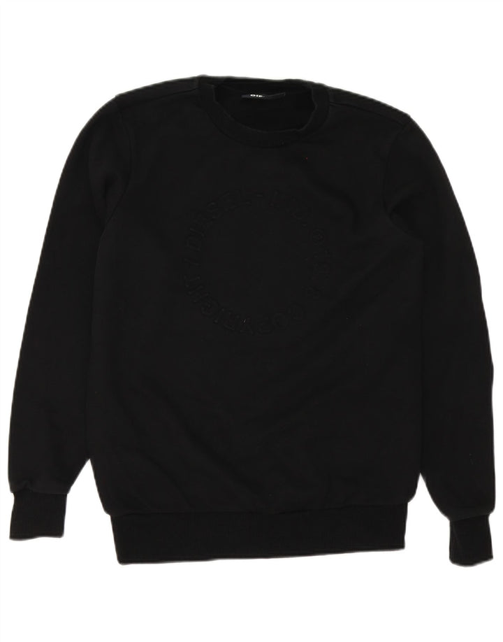 Diesel Mens Moletom Jumper XS Algodão Preto