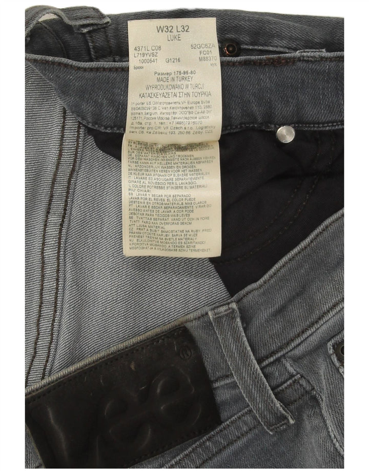 Lee Mens Luke Slim Jeans W32 L32 Cinza Algodão