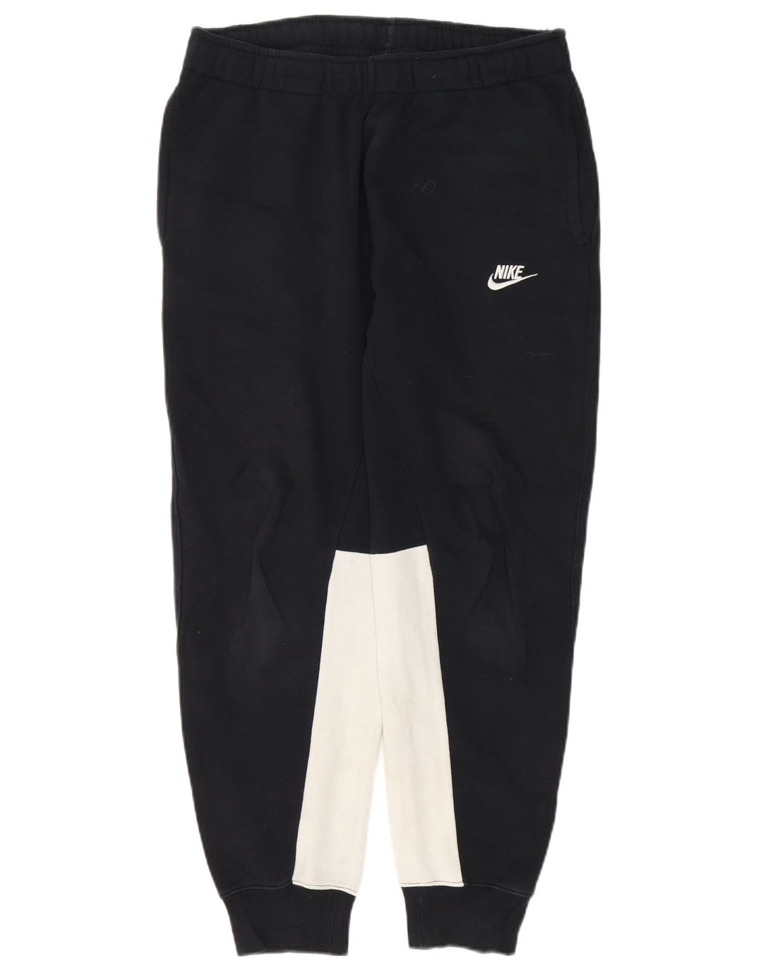 Calça de treino masculina Nike joggers médio preto colorblock algodão